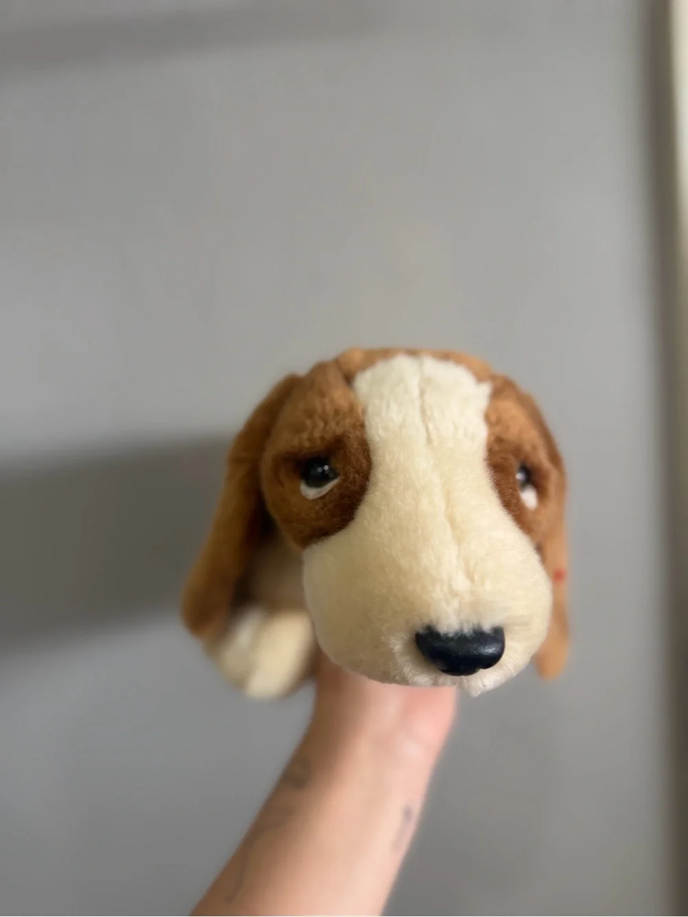 Ty Brown & Cream Plush Basset Hound Dog Toy